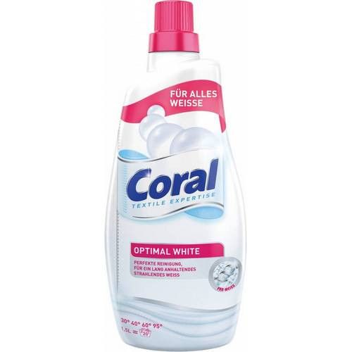 Coral Optimal White гель для стирки белого белья 20 стирок (1,5л)