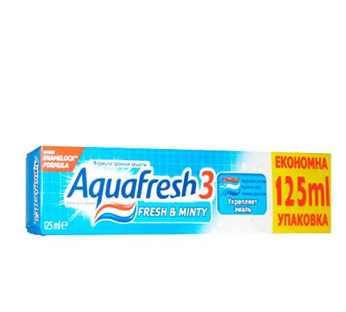 Aquafresh 3 Mild & minty зубная паста 125 ml