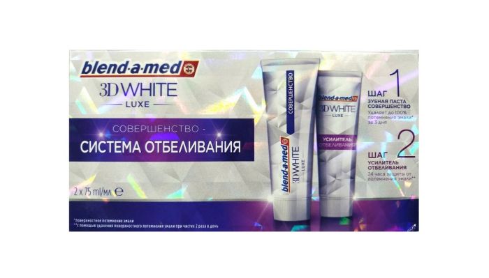Blend-a-med Зубная паста "3D White Luxe Совершенство" 75мл+"3D White Luxe Усилитель отбеливания" 75мл