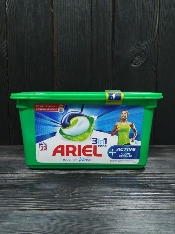 ARIEL 3 в 1 универсальные капсулы для стирки-32 шт