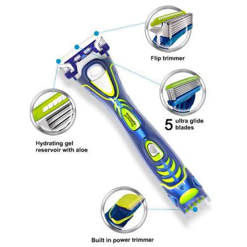 Wilkinson Sword HYDRO 5 Groomer (3 картиджа в комплекте) мужской станок для бритья