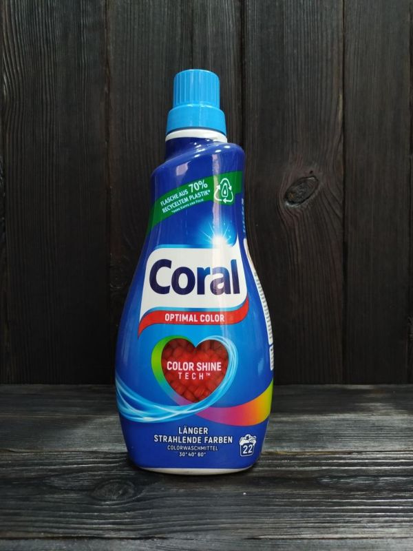 Гель Coral Optimal Color для стирки цветных тканей 22ст - 1,1л