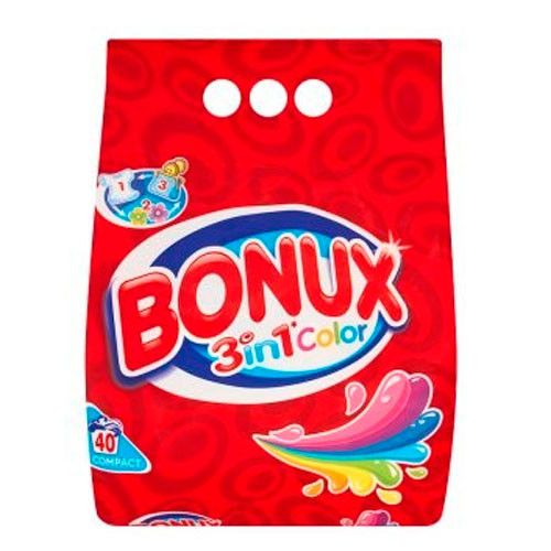 BONUX 3 in 1 Color Пральний порошок для кольорового (40 прань) 2800 кг