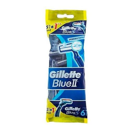 Gillette Blue ll (5) одноразовий верстат+ Gillette Blue lll (1) одноразовий чоловічий верстат