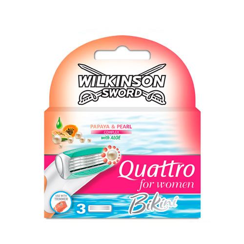 Wilkinson Sword Quattro Bikini змінні картриджі 3 шт.