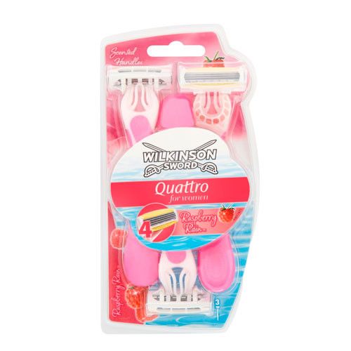 Wilkinson Sword Quattro for Women Raspberry Rain одноразовий жіночий верстат 3 шт