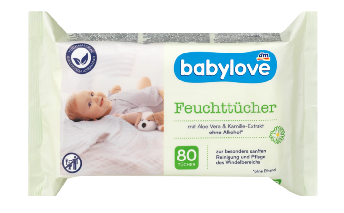 Babylove дитячі вологі серветки 80 шт