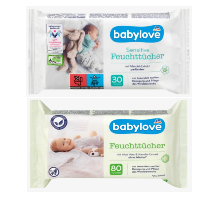 Babylove дитячі вологі серветки 80 шт