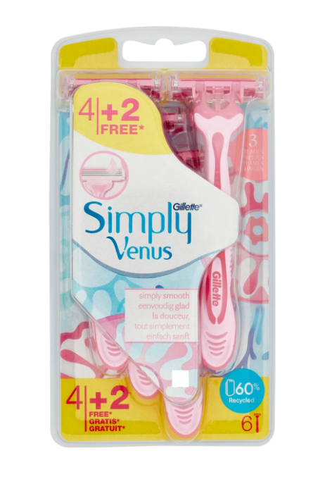 Бритви жіночі одноразові Gillette Simply 3 Venus 6 шт