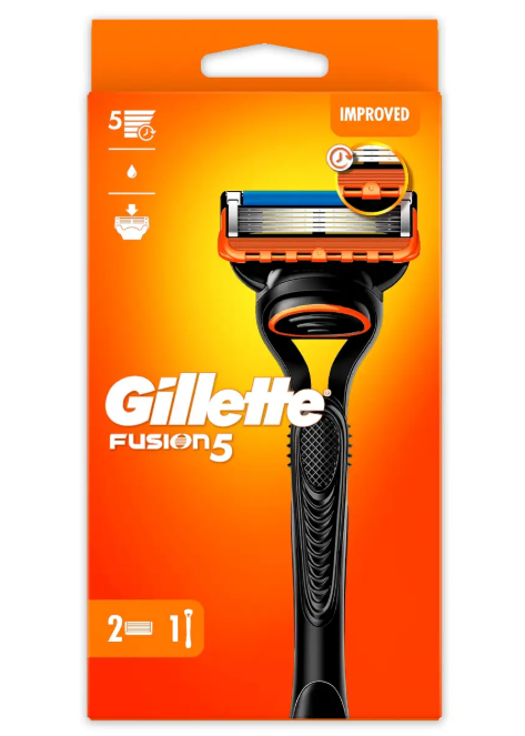 Мужской станок для бритья Gillette Fusion 5 (2 кассеты)