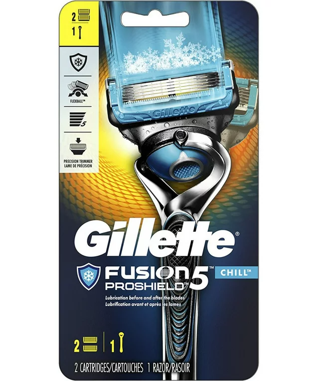 Чоловічий верстат для гоління Gillette Fusion ProShield на підставці (2 касети)