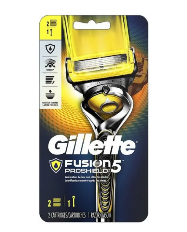 Чоловічий верстат для гоління Gillette Fusion ProShield на підставці (2 касети)