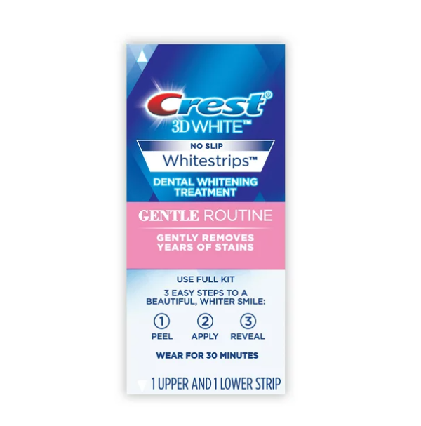 Crest 3D White Отбеливающие полоски Gentle Routine ПОШТУЧНО