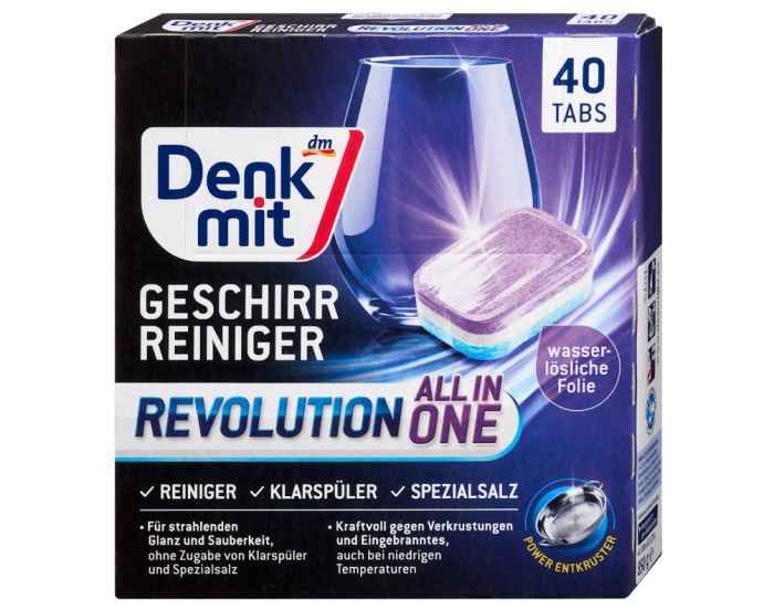 Denkmit Multi-Power Revolution таблетки для посудомийних машин 40 таблеток
