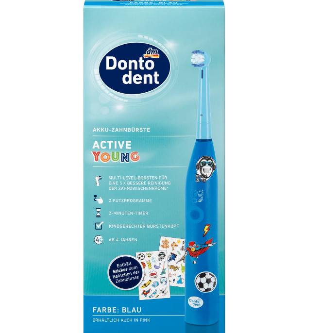 Dontodent Електрична зубна щітка Active Young на акумуляторі