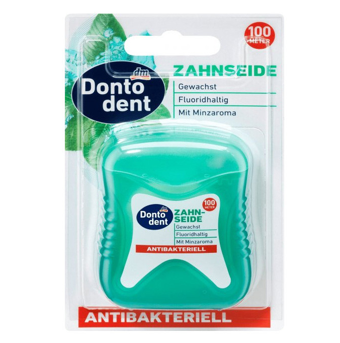 Dontodent Zahnseide Antibakteriell Зубна нитка 100 м