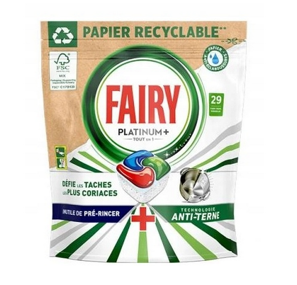Fairy Platinum капсули для посудомийки All in One 29 шт