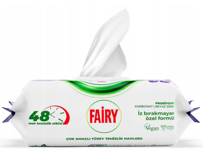 Fairy Вологі серветки для прибирання 100 шт. Лаванда та оцет