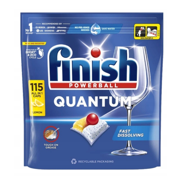 Finish Quantum Lemon капсули для посудомийних машин, 115 шт.