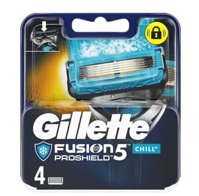 Змінні касети для гоління Gillette Fusion ProShield в упаковці 4 шт