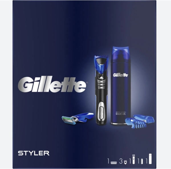 Gillette Fusion ProGlide Styler (стайллер для бритья + гель для бритья 200 мл+ насад) в коробке НАБОР