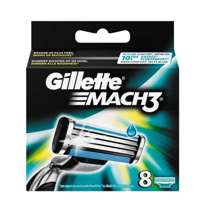 Gillette Mach3 змінні касети для гоління 8шт