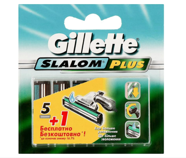Gillette Slalom + змінні картриджі 6 шт. в упаковці