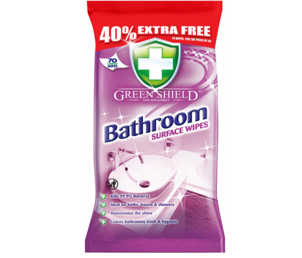 Green Shield салфетки для уборки ванной комнаты 70 шт.