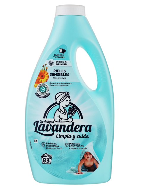 Lavandera Sensitive гель для прання дитячої білизни 83 прання- 2,49 л