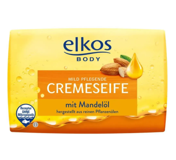 Мыло кусковое Elkos Cremeseife с миндальным маслом 150 g
