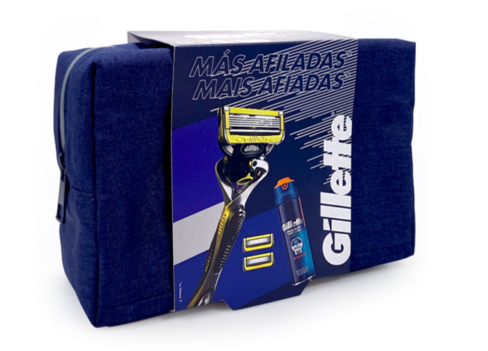 Подарунковий Набір Gillette Proshield у сумці. Бритва + 2 змінні касети + гель Fusion Proglide 170 мл