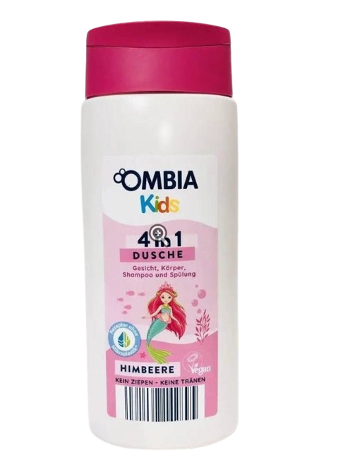 Ombia Kids гель для душа 4в1 с малиной 300 мл