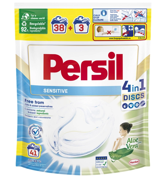 Persil капсулы для стирки Discs 4 в 1 (41шт) для чувствительной кожи