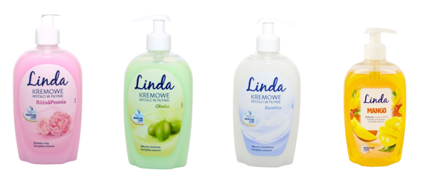 Linda Жидкое мыло для мытья рук, 500 мл 4 вида