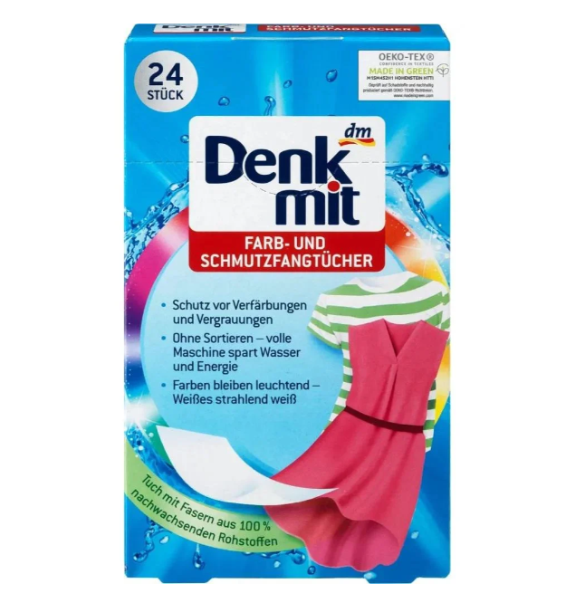 Серветки Denkmit для захисту кольору 24 шт