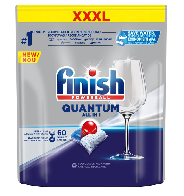 Таблетки для посудомийної машини Finish Quantum 60 шт.