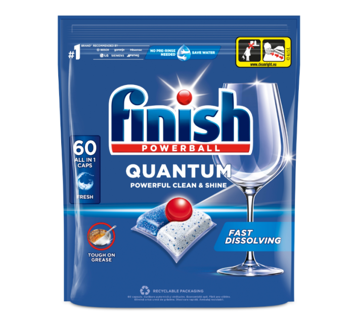 Таблетки для посудомийної машини Finish Quantum MAX 60 шт.