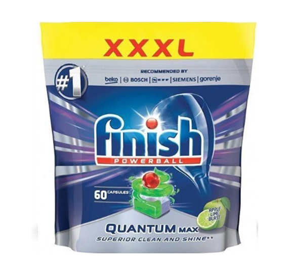 Таблетки для посудомийної машини Finish Quantum MAX Apple Lim e 60 шт