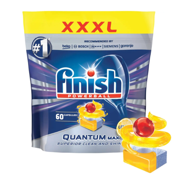 Таблетки для посудомийної машини Finish Quantum MAX Lemon 60 шт.