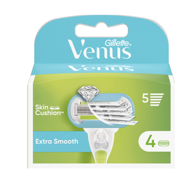 Venus Extra Smooth (Embrace) п'яти лезові змінні картриджі 4 шт.