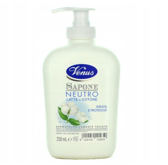 VENUS інтимне мило NEUTRO з бавовняним молочком, 250 мл