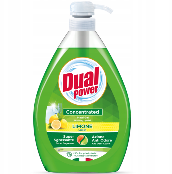 Средство для мытья посуды Dual Power Лимон 1л