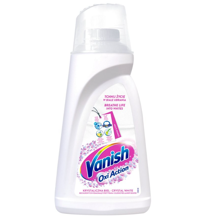 Засіб для виведення плям Vanish Oxi Action для білого 1 л